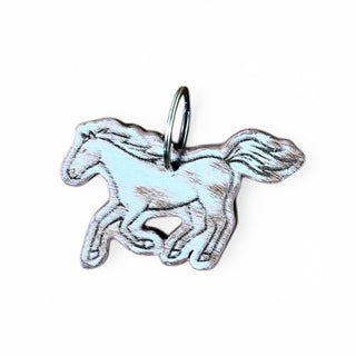Horse cowhide keychain