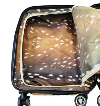 Deer print luggage rolling suitcase