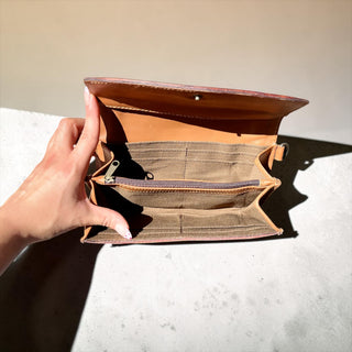 Turquoise all cowhide wallet