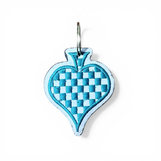 Spades cowhide keychain