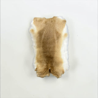 Natural tan rabbit fur hide