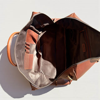 All leather duffle bag