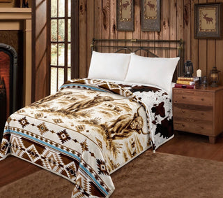 Highland/cowprint reversible- Mia blankets