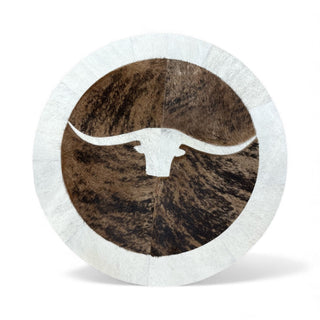 3x3’ Longhorn cowhide patchwork rug