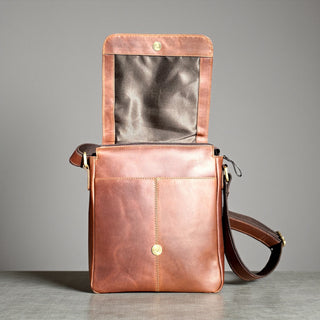 All leather crossbody bag