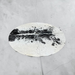 5x5ft All cowhide salt pepper cowhide tree skirt (t10)