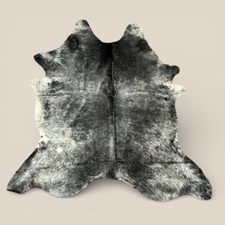 6-7’ salt pepper cowhide rug (n13)