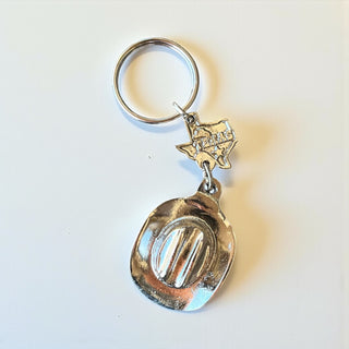 Cowboy hat metal keychain