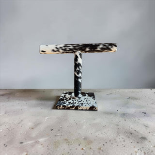 All black cowhide bracelet display