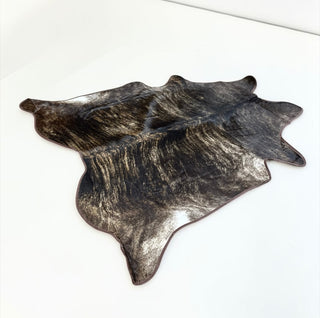 6.9x6.9ft premium cowhide area rug (e06)