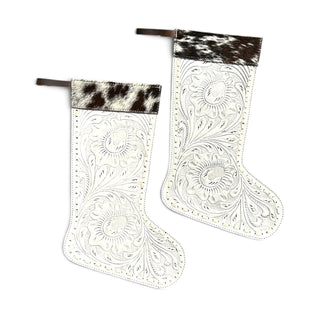 Medium ivory Christmas stockings