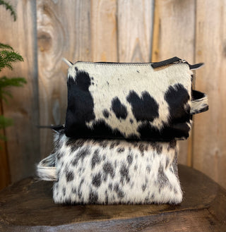 Black Cowhide Toiletry Bag