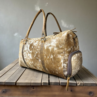 All cowhide small duffle bag