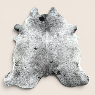 7.6h x 6w ft salt pepper cowhide rug (p15)