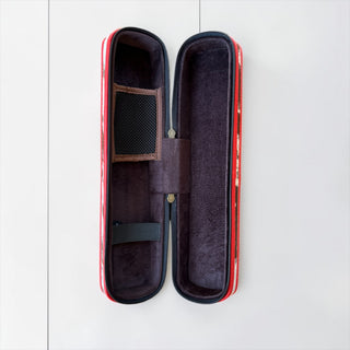 Red all tooled leather iron case