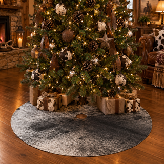 3.6x3.6ft All cowhide tree skirt (t06)