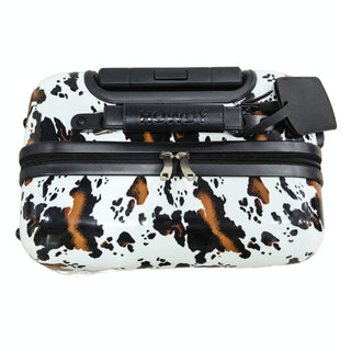 Cowprint luggage rolling suitcase