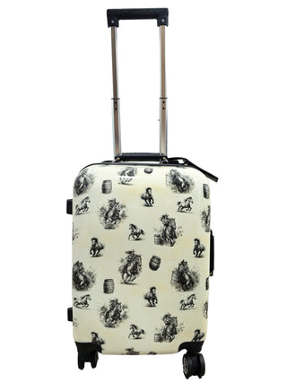 Barrel racing luggage rolling suitcase