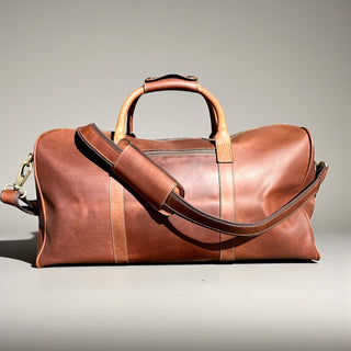 All leather duffle bag