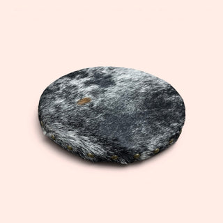 Salt pepper cowhide lazy Susan