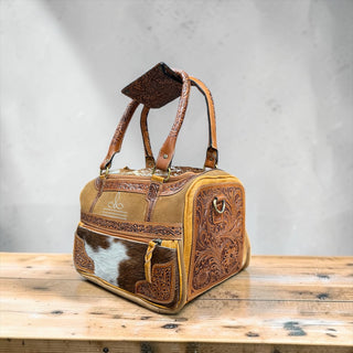 Tan BootStitch duffle bag