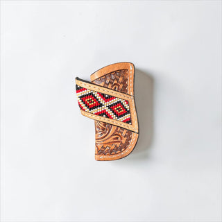 red Aztec knife sheath