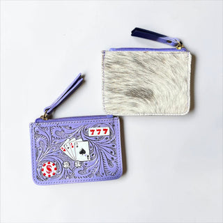 Violet cards coin pouch