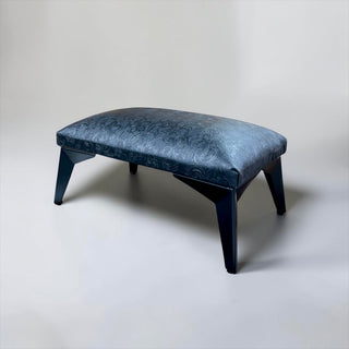 Black embossed ottoman