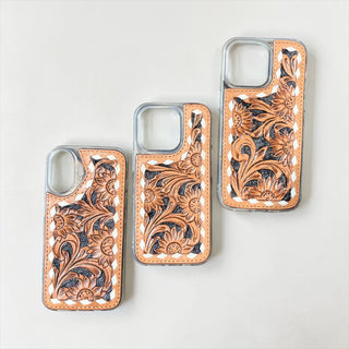 Tooled leather 17iphone case