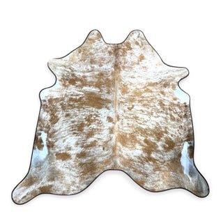 6-7’ Border cowhide rug