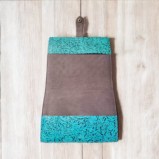 Aztec tooled leather bible cover