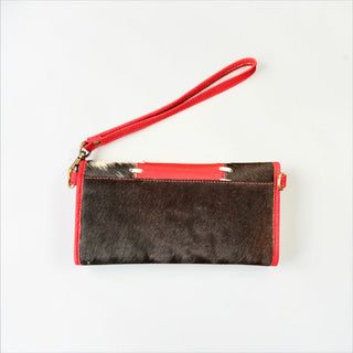 Red BootStitch crossbody wallet
