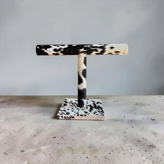 All black cowhide bracelet display