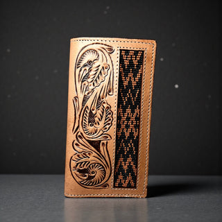 Texas tooled leather men’s wallet