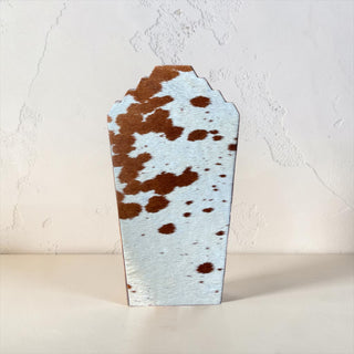 Brown all cowhide necklace display (m15)