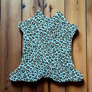 2-3’ Blue leopard suede & calf hide (sale)