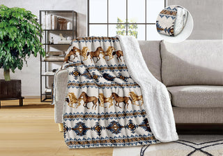 Oklahoma Queen Sherpa blanket