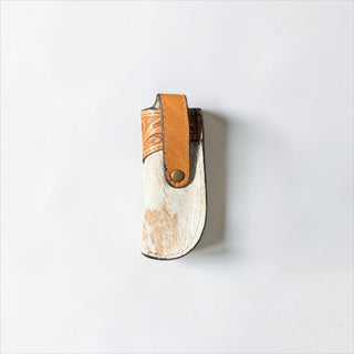 Tan cowhide knife sheath