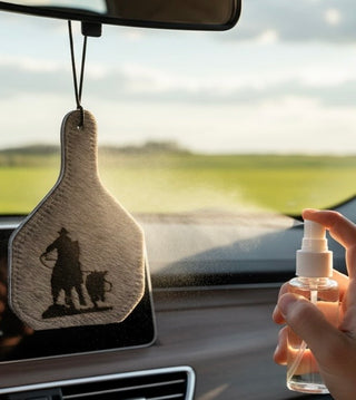 Calf roper cowhide freshener