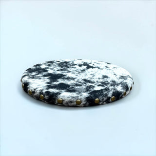 All cowhide lazy Susan