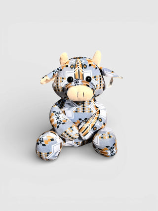 Medium farm pal - orange Aztec cow