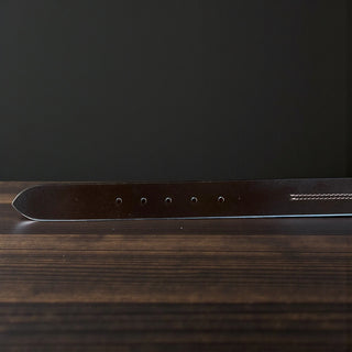 Black onyx leather belt