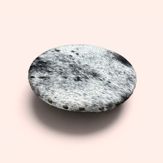 Salt pepper cowhide lazy Susan
