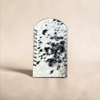 Black all cowhide necklace display