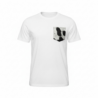White cowhide T-shirt