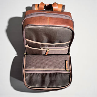 All leather backpack