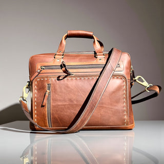 All leather briefcase