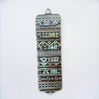 Turquoise tooled leather buckle holder