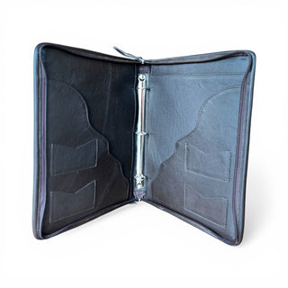 Tooled leather & cowhide planner