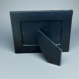 Turquoise checkered tooled leather picture frame